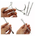 Professional Manicure Pedicure Kit Nail Clipper ,Double Headed Cuticle Pusher and Toe Nail Pin Set Beauty Instruments For Men and Women, Stainless Steel Ingrown Toenail Fungus Treatment Tool Fingernail Clipper Trimmer Nail Cleaner Tools. 