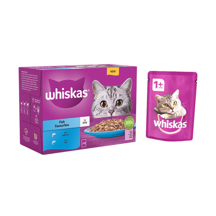 Whiskas 1+ Year Fish Favourite Jelly Pouch 85gm - Cat Food