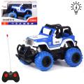 Remote Control Police Jeep - 4 Channel - Assorted Design - Blue. 