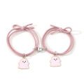 2Pcs/Set Ghost Braided Bracelet For Lovers Long Distance Heart Magnet Couple Bracelets Friendship Fashion Jewelry Gift. 