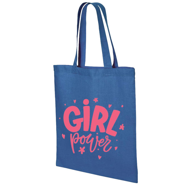Vagile Girl Power Printed Feminist Feminism Power Softstyle Tumblr Slogan COTTON TOTE BAG GIFT IDEA
