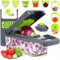 Mandoline Spring Slicer Vegetable and Fruits Cutter Meal Prep & More then 40 Thickness Adjuster 5 in 1 - Pump Brava Slicer and Dicer - Multifunctional High Quality ABS Vegetable & Fruit Slicer - Precision Slicing Made Effortless.. 