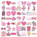 50Pcs Lovely Vsco Pink Stickers Cute Fresh Stickers Graffiti Suitcase Guitar Pvc Stickers. 