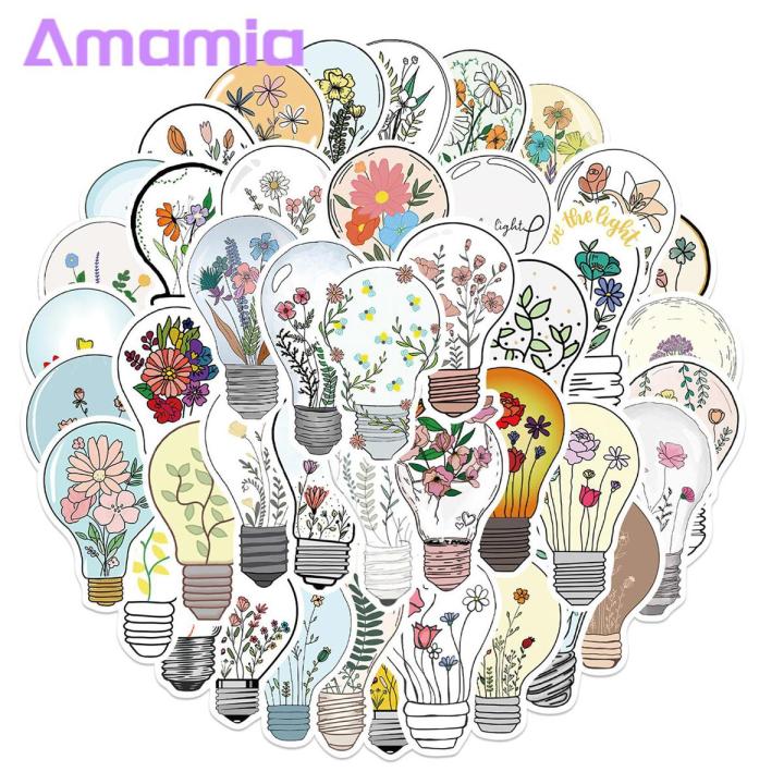 Amamia Laptop Stickers Cute Floral Kids Hand Account Water Bottle Graffiti Stickers