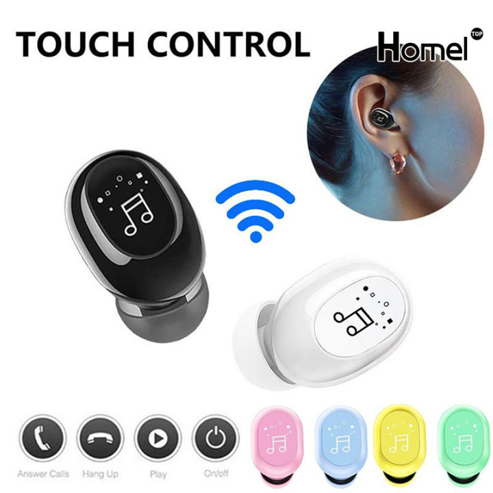 (New)Homel Mini Wirele Bluetooth 5.0 Earphone In Earport Earbud Handfree Hevet with Mic for All Phone