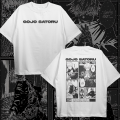 Gojo Satoru Manga Style T-shirt Anime White T-shirt. 
