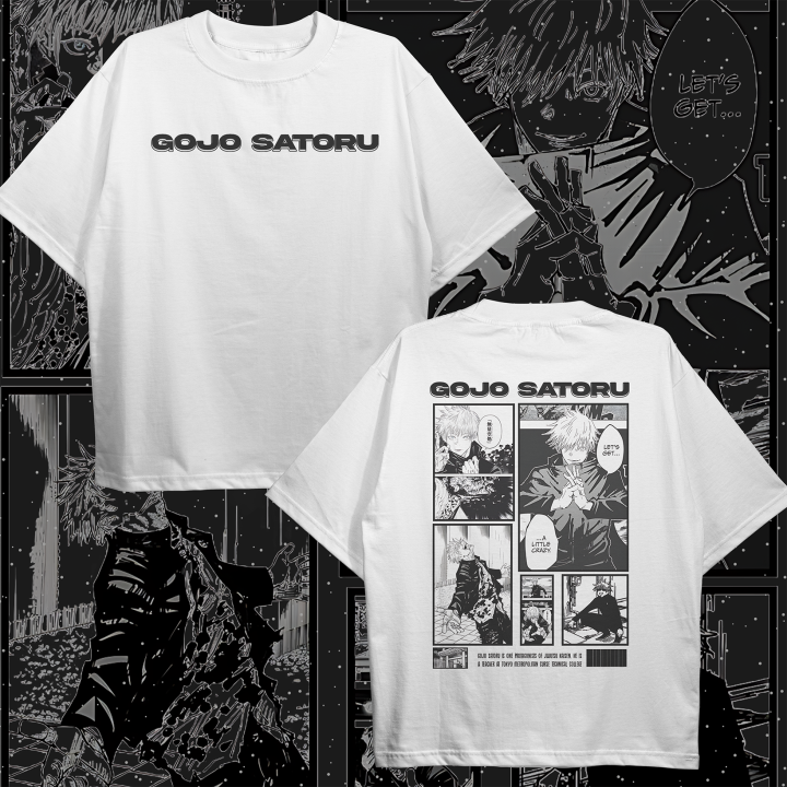 Gojo Satoru Manga Style T-shirt Anime White T-shirt