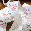 Panda Online 1 Roll Southern Branch Wind Letter Series Washi Paper Tape DIY Paper Creative Stickers Hand Ledger Material Paste. 