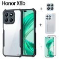 4in1 For Honor X8b case Full screen cover tempered glass film+Camera lens Film+back film +Shockproof Phone Case Cover. 