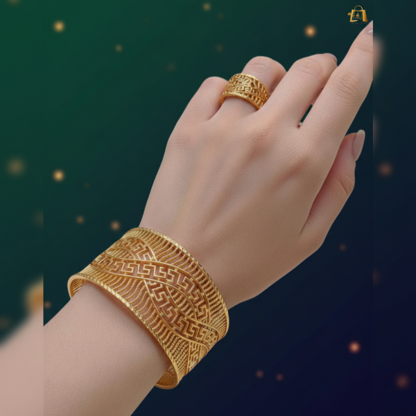 High-Quality Bangle & Ring Set – Complete Matching Jewelry Set | Daraz.pk