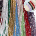 4mm Crystal Glass Beads Loose Spacer Beads for Jewelry Making pack of 3 string. 