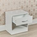 1 Drawer Compact Wooden Bedroom Bedside Cabinet Furniture Nightstand Side Table Customized. 