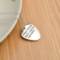 Men Women When Words Fail Music Speaks Guitar Pick Pendant Necklace Jewelry. 