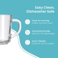 6 Pcs Transparent Plain Tea Cups Coffee Glass Mugs 220ml. 