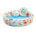 INTEX 59469 Fish Bowl Pool 3 Ring Inflatable Baby (52" x 11") With Ball And Tube. 