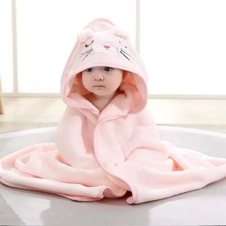 AngelsAttire%20Cartoon%20Animal%20Kids%20Soft%20Fast%20Absorbing%20Microfiber%20Coral%20Fleece%20Baby%20Hooded%20Bath%20Wrap%20Baby%20Towel"%20-%20Image%202
