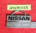 Nissan Plastic Logo 03 Inches Silver 01 PC. 