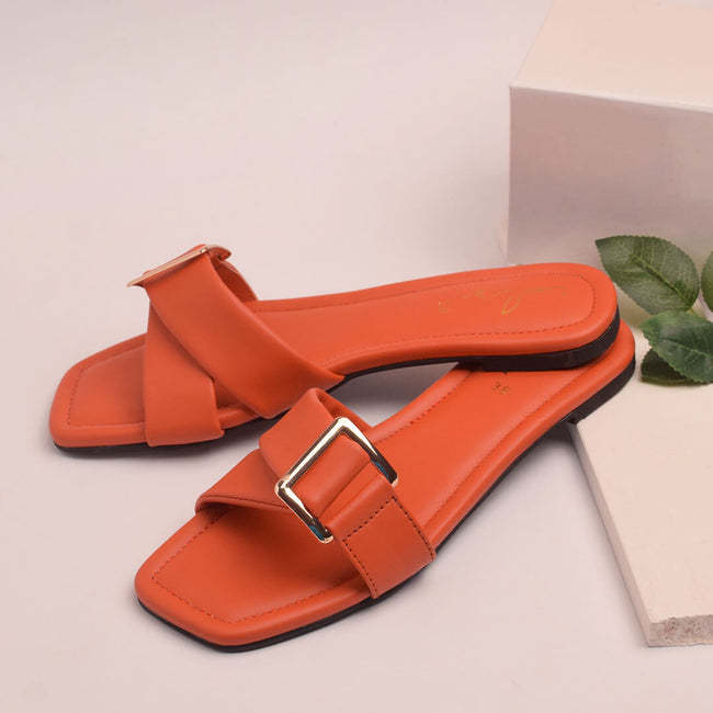 Women%20Fashion%20Luxurious%20Glowup%20Buckle%20Slides%20Style%20Flat%20Slippers,%20Sandal%20Perfect%20for%20Summer%20Wear%20-%20Comfortable%20and%20Stylish%20for%20Any%20Occasion%20Red,%20Orange%20-%20Image%203