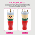 French Knitter Tool 2 Pack, Wooden Knitting Dolly Set Spool Knitting Doll Knitting Loom Toy for Making Bracelets, Etc. 