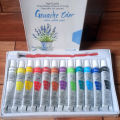 Pack of 12 Gouache Color Tube Set - Multicolor - Size 12ml tube -Art# JS-KS-Gouache Color-St-AIP-005. 