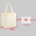 Reusable Large Capacity Canvas Shopping Bags Folding Eco-friendly Cotton Tote Bags DIY Shoulder Bag Grocery Handbag. 