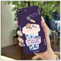 For Samsung Galaxy Z Flip 4 Back Cover Case Fashion Blueberry milk tea pattern Square Frame Shockproof Camera Lens Protector Phone Cases. 