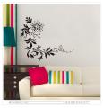 Black flower vine wall stickers Vinyl DIY Art wall decals For Living room Bedroom Background wall Home decor murals JM7032. 