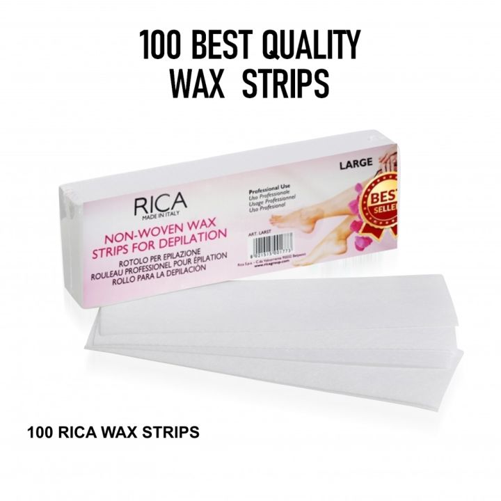 100 Hair Removal Depilatory Wax Strips - Pack Of 100 Strips Wax strips Wax strips for face Wax strips for under legs Wax strips roll Wax strips for body strips wax Wax strips for bikini Wax strips under leg Wax strips for upper lips Wax strips rolls