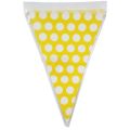 YELLOW POLKA DOT BUNTINGS - PACK OF 10 FLAGS BANNER - YELLOW POLKA DOT FLAGS BANNER. 