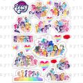 My Little Pony Stickers (UNCUT) Characters Group For Kids Journal Scrapbook Phone Cover Laptop Notebook. 