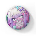 58mm Needy Girl Overdose Game Button Pin Cute Anime Character Cartoon Brooch Badge for Backpack Accessories Decor Fans Collect. 