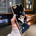 chenyyka For iPhone 6s Plus Case Plating Side Edge Square New Design Clear Princess Girl Phone Cases Pattern Silicone Casing Full Back Cover Camera Protect Shockproof Softcase. 