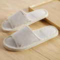 Open Toe Breathable Slippers Linen Thick Bottom Non-slip Washable Leisure Shoes Casual Hotel Home Four Seasons Couples Slippers. 