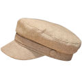 Solitary waves Cotton Linen Sailor Captain Caps Retro Breton Beret Cap Flat Top Newsboy Fisherman Hat Unisex. 
