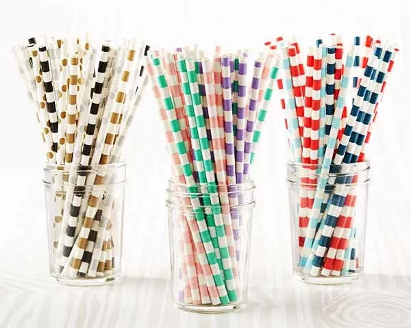 Fancy Paper Straws , Craft with Paper Straws (25 Pieces) Random