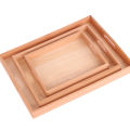 Wooden Serving Tray Tea Trays with handles, Tea Coffee Food Platter Tray Set (Set of 3). 