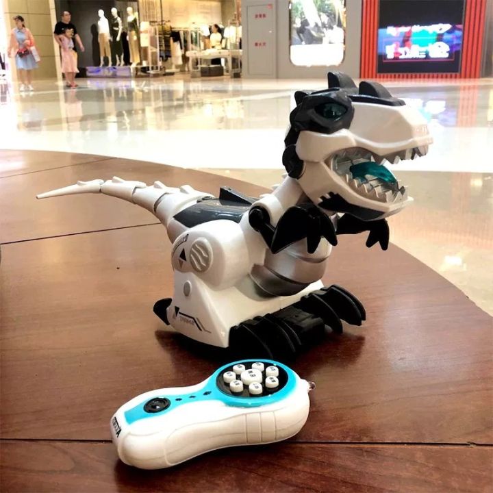 Remote Infrared Control T Rex Dinosaur With Shining Light Realistic Sound Walking Story Robot Toy
