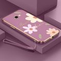 Flower Style Casing for Samsung Galaxy J4 Plus 2018 J4+ J415 2022 New Design Square Shape Phone Case Soft Plating Case Cover with Free Lanyard. 