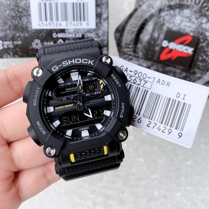 Casio G Shock Resin Black Analog Digital Black Multi Function Dial World Time Black Resin Band Watch GA 900 1ADR Daraz.pk