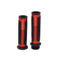 Universal BARRACUDA Aluminum Motorcycle Handle Bar Soft Grips CNC 7/8" 22mm - RED. 