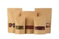 Eco-Friendly Brown Kraft Paper Stand-Up Pouches – 5 Sizes Available | Resealable Packaging Bags for Food & Cosmetics. 