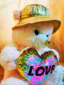 (56 cm / 22 inches) Soft Fluffy Sequin Heart Teddy Bear for Girls & Boys | Hat Style Stuffed Plush Toy | Cute Gift for Kids | Valentine, Birthday, Christmas Present. 