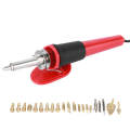 Electric Soldering Iron Set Wood Burning Pen Engraving Carving Pyrography Tool 30W. 