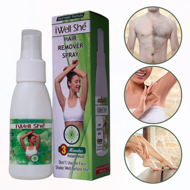 Well She - Hair Remover Spray For Men and Women | 100% Authentic Quick Hair Removal Spray