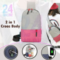 Crossbody 2 in 1 color  with multifunctional option, charging and handsfree port also available Pure Leather Quality. 