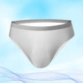 Summer Men's Ultra-thin Ice Silk Briefs Low-rise Seamless 3d U Convex Panties Breathable Translucent Underwear. 