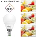 DORESshop E14 Dimmable LED Bulb, 5W P45 Small Edison Screw Bulbs(SES) Golf Ball Bulbs, 40W Incandescent Equivalent, 6000K(Daylight White),450LM, Not Suitable for 3-Way Dimmable Lamps, 4-Pack  [Energy Class A+]. 