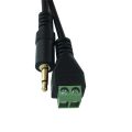 【All Of Me】3.5mm TS Mono Male 2 Pin Screw Terminal AUX Headphone Balum 0.3m. 