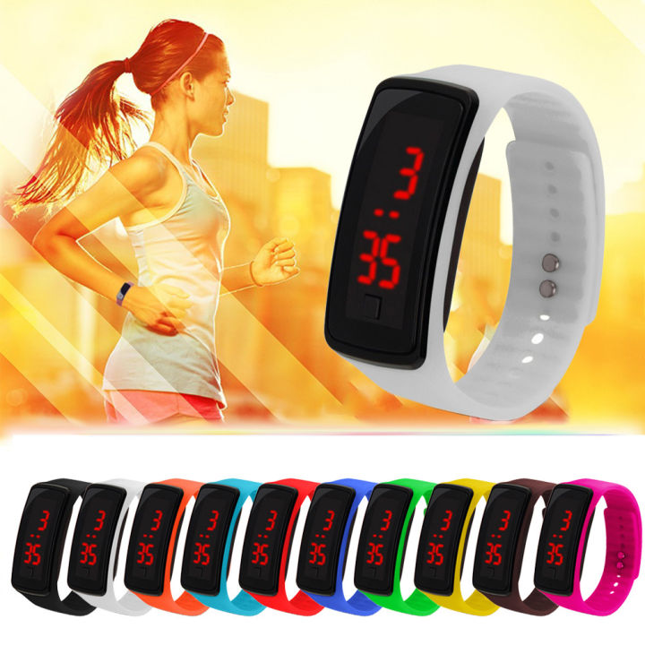 EB Wonderful Fashion Silicone Digital LED Watches Sports Running ...