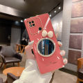 Maitus for Xiaomi Redmi 10C Back Cover Luxury 6D Plating Square Bumper Shiny Bowknot Makeup Mirror Soft Silicone Girls Cases Full Protection Mobile Phone Case. 